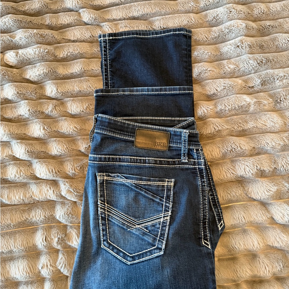 BKE Men's Dark Blue Jake Bootcut Jeans